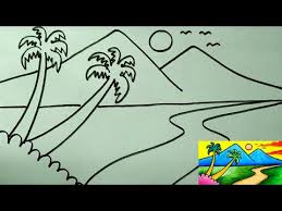 Sedangkan di pulau rinca terdapat. Wn Cara Menggambar Pemandangan Pohon Kelapa