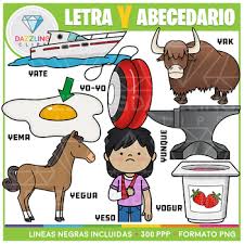 Their names are ye or i griega (check the video to . Letra Y Abecedario Spanish By Dazzling Clips Tpt