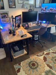 I find a lot of the ikea tabletops are too long. Gerton X 2 Left Side Cut To 45 Ikeapcstations