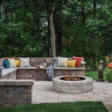 Iron fireplace grate 3/4 in. Oldcastle Countryside 48 In Gray Fire Pit Kit 70583194 The Home Depot Fire Pit Kit Fire Pit Backyard Backyard Fire