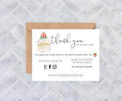 If there is an issue, they take care of it free of charge. Printable Bakery Business Cards Thank You Bakery Business Etsy Bakery Business Cards Bakery Business Cards Templates Small Business Packaging Ideas