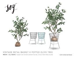 Greenstone growers (gsg) offers a wide range of products and services to help you get up and growing with olive trees quickly, easily, and for less! Second Life Marketplace Soy Vintage Metal Basket Olive Tree Set Addme