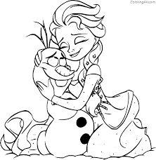 The different reactions of olaf. Elsa Hugs Olaf Coloring Page Coloringall