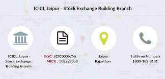 Icici Jaipur Stock Exchange Ifsc Code Icic0006756