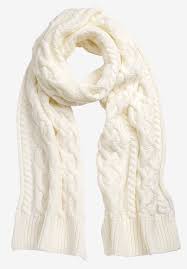 Find staple crew and v neck in appealing hues of blue, pink and yellow with your jeans for a stylish edge to your look. Cable Knit Scarf Ellos