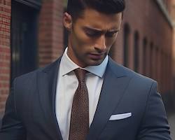 Image of man wearing a stylish pocket square