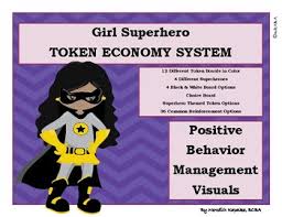 African American Girl Superhero Token Economy Positive Behavior Reward Chart