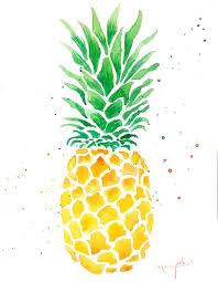 Seien Sie Ein Pineapple Tragen Sie Eine Hohe Krone Und Seien Sie Von Innen Suss Positive Zitate Aquarell An Aquarell Leinwand Aquarell Fruchte Aquarellbilder