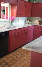 primer red chalk paint kitchen cabinets