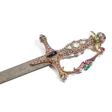 Hyderabad ceremonial jewelled sword ...