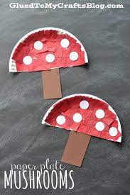 Kinder freuen sich jedes jahr aufs neue, aus den runden handschmeichlern neue gefährten zu basteln. Paper Plate Mushrooms Kid Craft Idea For Spring Basteln Herbst Basteln Mit Kindern Herbst Basteln Mit Kleinkindern Herbst