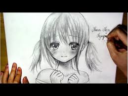 This tutorial shows the sketching and drawing steps from start to finish. How To Draw Anime Girl In Black And White Slow Version Youtube