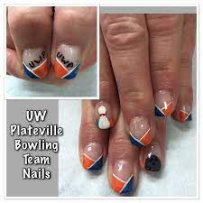 Uw Plateville Bowling Team Mom Gel Nails Hand Painted Bowling Pin Ball Accents All Done With Non Toxic And Odorless Gel Nails Gel Nails Nails 2017