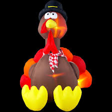 Gemmy 6 Ft Airblown Lighted Sitting Turkey Holiday Decorations Fall Holiday Decor Fall Decor
