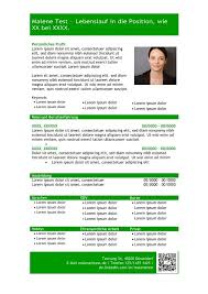 Vorlage Lebenslauf Mit Profil In Tabellarischer Form Grun Cv Bewerbung