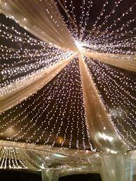 1000 bulbs recommends that all of the lights you use be the same length and have the if you want to create a graceful, draped effect, be sure to leave some slack in the light string as you move across the ceiling. How Do I Make A Fairy String Light Canopy At My Venue Two Pics