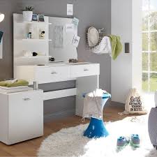 Coiffeuse Spacieuse Avec Miroir Et Rangement Cielterre Commerce En 2020 Table Maquillage Coiffeuses Meubles Mdf