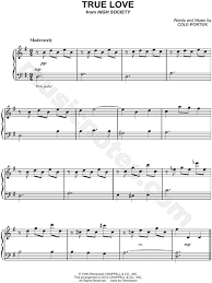 Cole Porter True Love Sheet Music Piano Solo In G Major Download Print Digital Sheet Music Printable Sheet Music Sheet Music