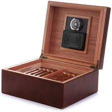 Free shipping on orders over $25 shipped by amazon. Amazon Com Megacra Desktop Cigar Humidor Cedar Leather Cigar Storage Box Well Seal Design With Tray And Adjustable Divider Glass Hygrometer And Rectangle Humidifier Holds 25 50 Cigars Health Personal Care