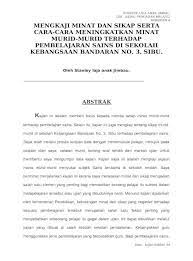 Sains di sekolah kebangsaan telah menggunakan rekabentuk kuantitatif secara diskriptif. Kajian Tindakan An Sains