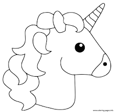 Birthday cake coloring page | cake on horn of unicorn. Unicorn Kawaii Coloring Pages Printable