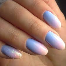 Check spelling or type a new query. Blue To Pink Gradient Nail Polish On Almond Shaped Nails Glitter Ombre Nails Glitter On The Pinky Finger Pink Ombre Nails Ombre Nails Pink Acrylic Nails