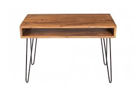 Schreibtisch arbeitstisch pc tisch computertisch mit bücherregal holz tsb11hei. Retro Holz Schreibtisch Hairpin Legs Riess Ambiente De