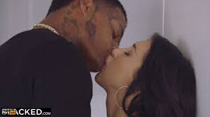 Latina Interracial kiss