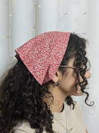 Red Floral Bandana Trendy Hair Accessory Gift For Teens Gift For College Students Red Ba Floral Accessories Hair Bandana Hairstyles Trendy Hair Accessories
