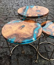 Live edge coffee tables can be categorized into two main groups: Kanyon Live Edge Epoxy Coffee Table Set Odywood