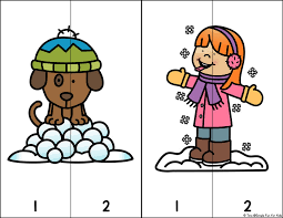 Recycled craftsteach kids the principle of recycling with these crafts geared to repurposing discarded materials into craft supplies. Day 9 Fun In The Snow 2 Piece Number Puzzles For Toddlers Simple Fun For Kids