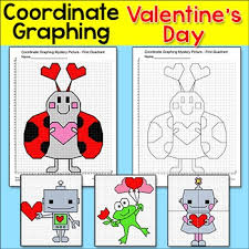 Just for pink cat lovers! Valentine S Day Math Center Coordinate Graphing Plotting Ordered Pairs Pictures