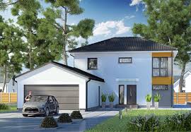 .modernes einfamilienhaus im bauhausstil mit flachdach und garage. Mbn Haus Garagen