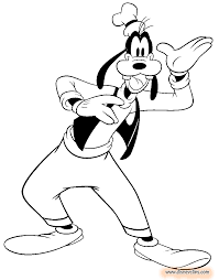 Print this color page back to the color pages. Goofy Coloring Pages 3 Disneyclips Com