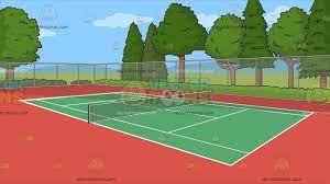 An Outdoor Tennis Court Background Tennis Court Outdoor Background