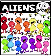 This Adorable Clipart Set Of Rainbow Colored Aliens Comes With All Of The Images Shown As Well As A Black And White Version Teaching Clipart Clip Art Teaching