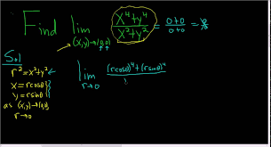 Multivariate Limit Of X 4 Y 4 X 2 Y 2 Using Polar Coordinates Math Videos Calculus Coordinates
