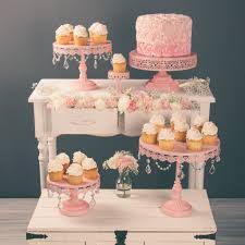 Vintage Dessert Table Baby Shower Cupcakes For Girls Pink Cake Stand Baby Shower Dessert Table