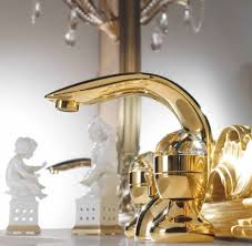 Luxus Bad Zubehor Jugendstil Retro Waschtisch Armatur Einlochbatterie Gold Serie Cristallo Made In Italy Barockgrosshandel De