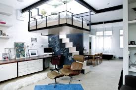 Putting a closet and/or cabinets underneath your loft bed is a great way to get around the whole height issue. London Studio Apartment With Suspended Bed And Rooftop Garden Living In A Shoebox