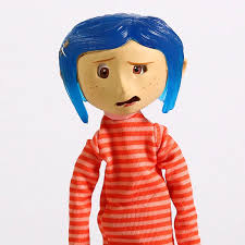 Coraline Bendy Doll Striped Sweater Raincoat Action Figure Collection Toy  Gift