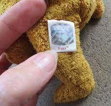 Fuzz Ty Beanie Babies Bear With Several Tag Errors