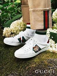 Presenting Gifts From The Gucci Garden The House Web Stripes Appear On Trousers Socks And The Gucci Ace Sneak Gucci Outfits Gucci Mens Sneakers Stylish Shoes