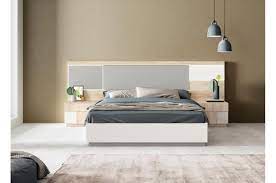 Tete de lit industrielle avec rangements 160 cm rack miliboo. Lit Avec Rangement Chevets Tete De Lit Avec Lumiere Pour Chambre Adulte