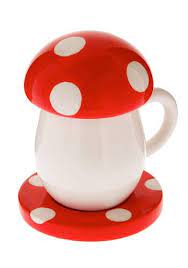 Shroom For Cream Mini Cup Set Mod Retro Vintage Kitchen Modcloth Com Cup Stuffed Mushrooms Mugs