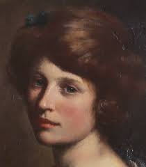 W. Kay Blacklock. "The Blue Kimono". Oil Portrait.