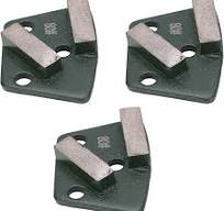Diamond Grinding Shoes, 3pcs Trapezoid Diamond Floor Grinding Pad Disc #80  Grit Metal Scraper Diamond Grinding Block Concrete Floor Aggreesive Cutting  ...