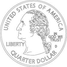 Half Dollar Coin Coloring Page Http Www Handwritingforkids Com Coloring Book Money Us 25 Cents Head Htm Coloring Books Alphabet Crafts Half Dollar Coin