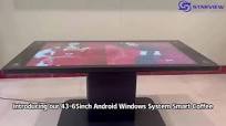 65 Inch LCD Touch Screen Interactive Smart Table with Multi Touch & Waterproof for Coffee Shops & Restaurants