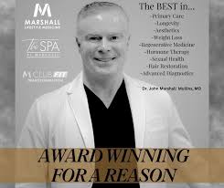 MEET OUR AWARD WINNING DOCTOR, FOUNDER and CEO. Marshall Medical Group is  under the direction and ownership of John Mullins, MD. This includes  Marshall Lifestyle Medicine, M Club Fit, The Spa at